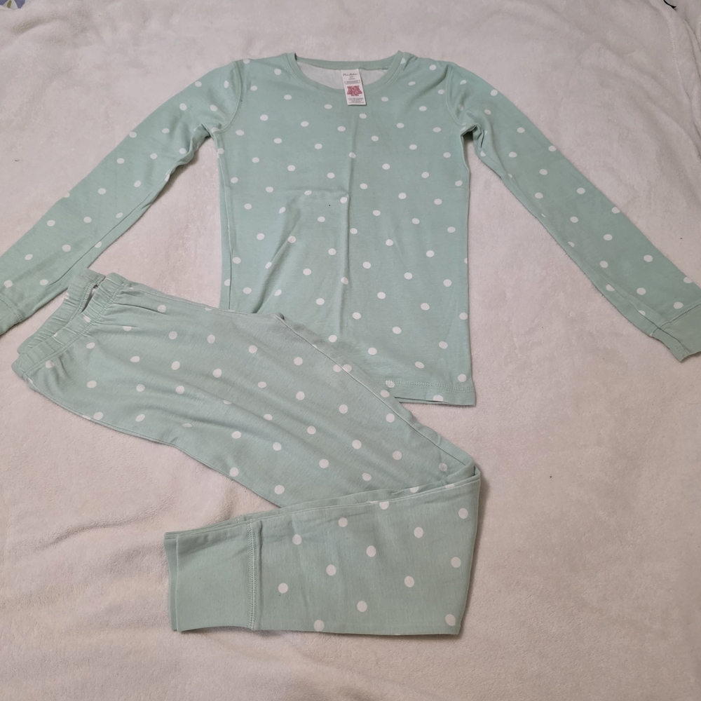 Mini Boden Mint Green Polka Dot Pajama Set